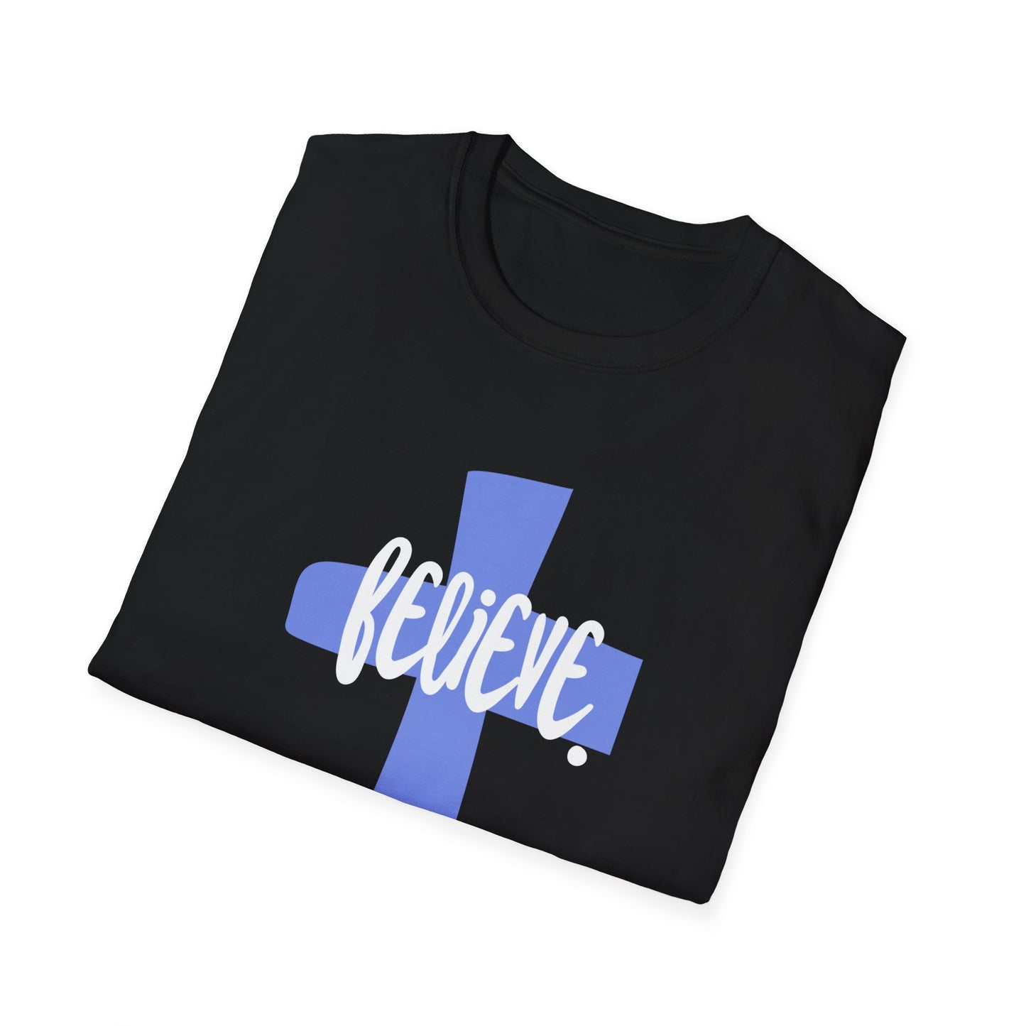 Unisex Softstyle T-Shirt, Believe Cross Shirt