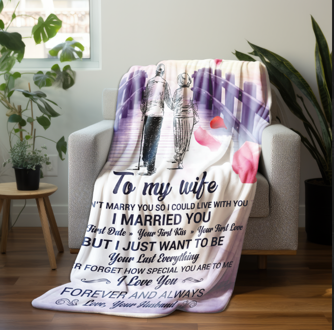 To My Wife | Velveteen Plush Blanket