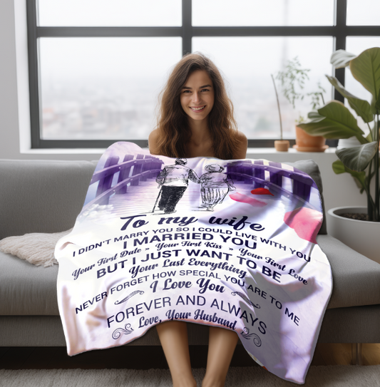 To My Wife | Velveteen Plush Blanket