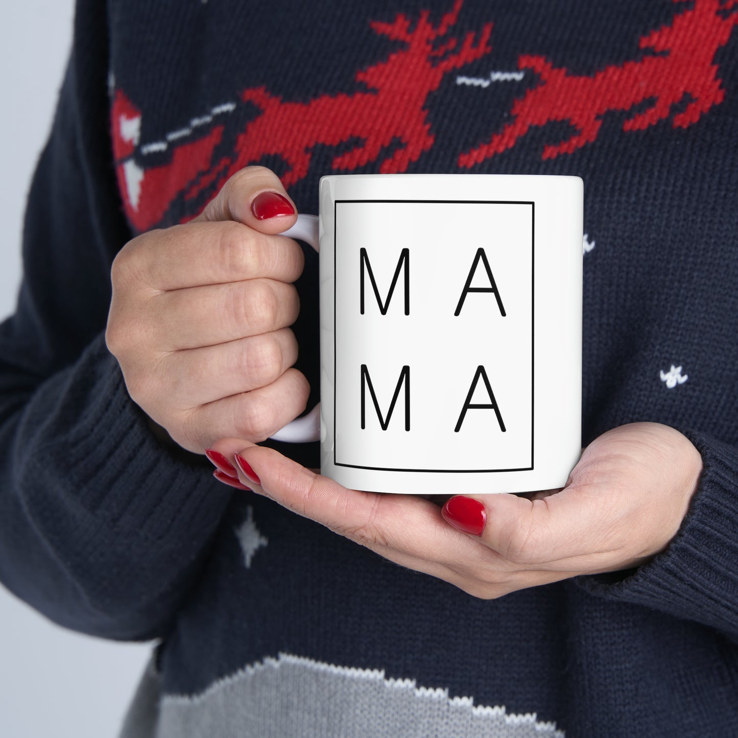 Ceramic Mug, 11oz, MA MA Mug, Gift for Mom