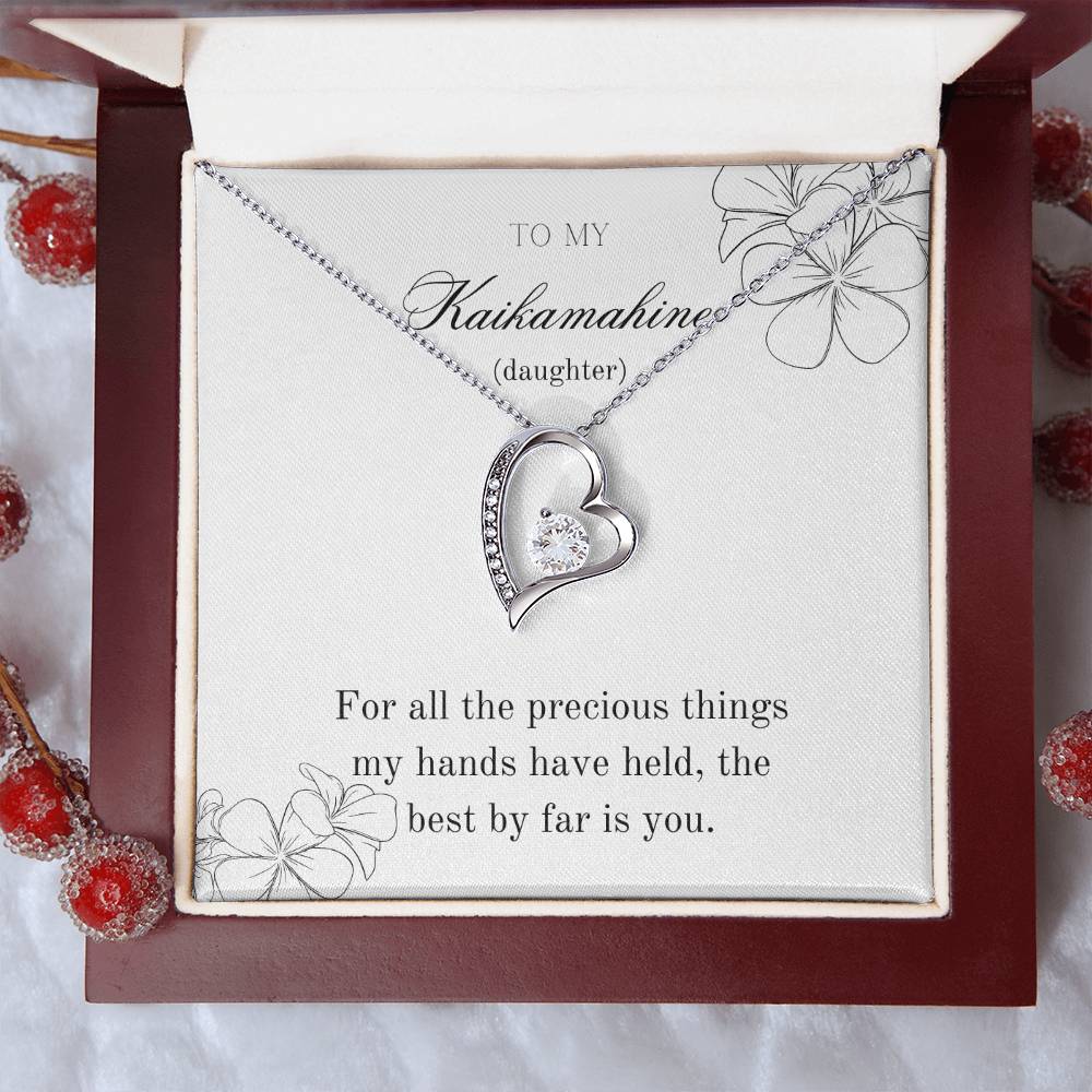 To my daughter, forever love necklace, daughter gift, Hawaii, Hawaiian word for daughter