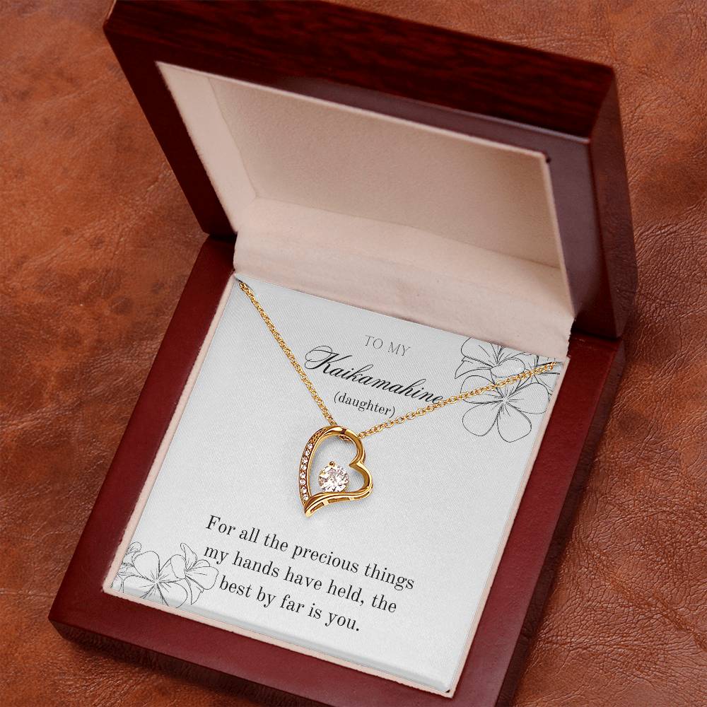 To my daughter, forever love necklace, daughter gift, Hawaii, Hawaiian word for daughter