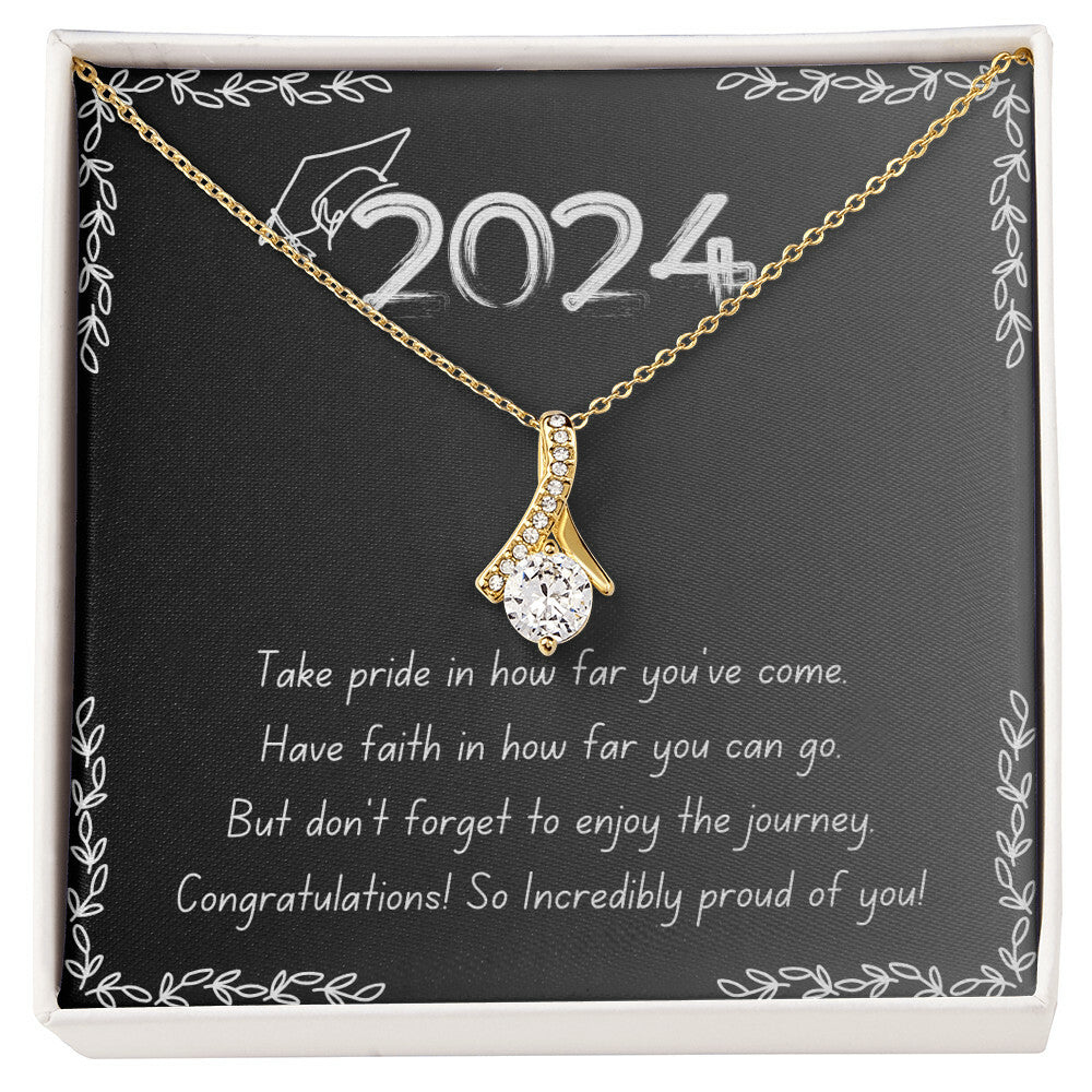 Graduation Gift for 2024, Alluring Beauty Necklace (Yellow & White Gold Variants)