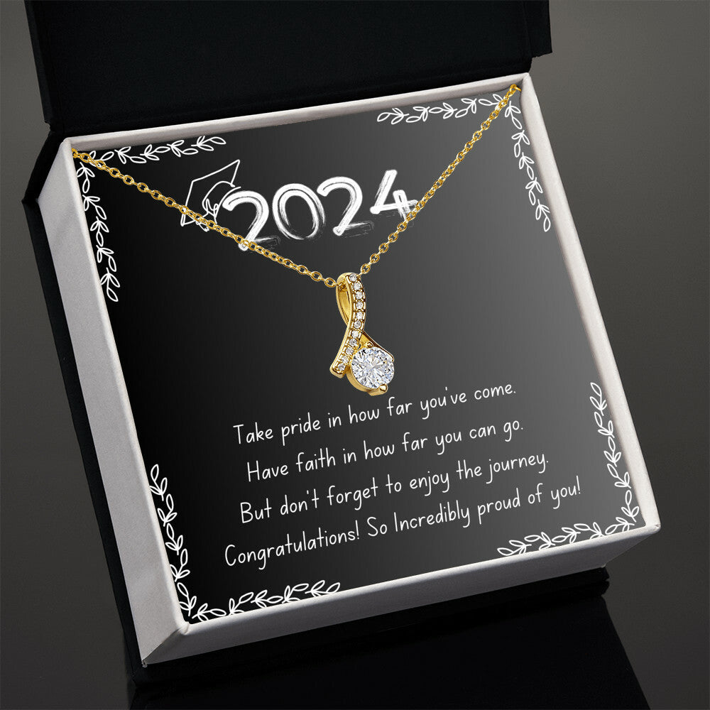 Graduation Gift for 2024, Alluring Beauty Necklace (Yellow & White Gold Variants)