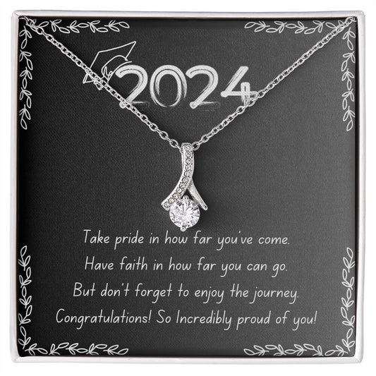 Graduation Gift for 2024, Alluring Beauty Necklace (Yellow & White Gold Variants)