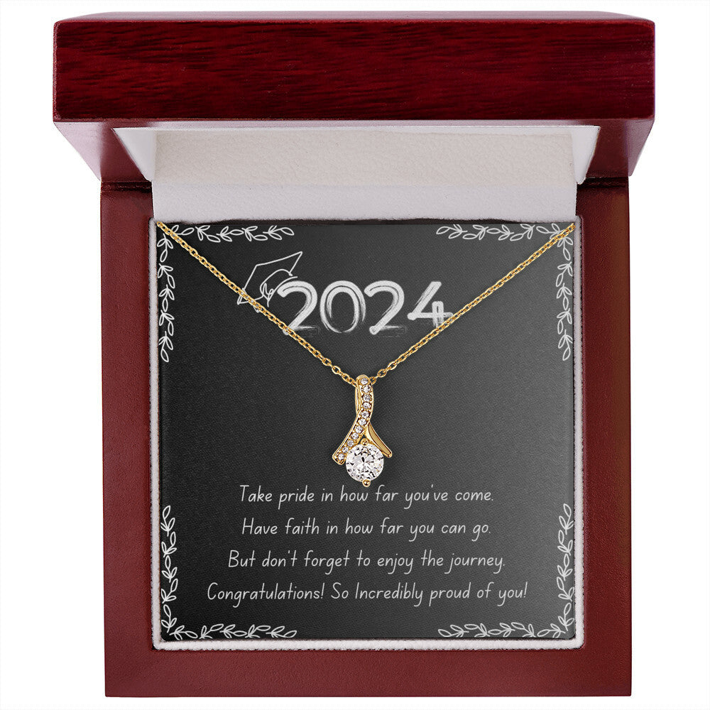 Graduation Gift for 2024, Alluring Beauty Necklace (Yellow & White Gold Variants)