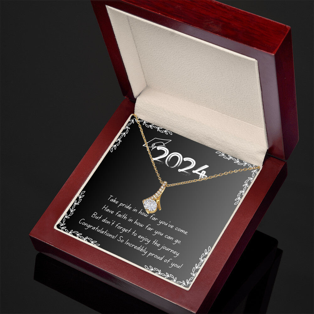 Graduation Gift for 2024, Alluring Beauty Necklace (Yellow & White Gold Variants)