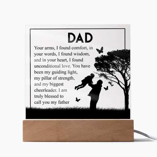 To My Dad | Square Acrylic Plaque