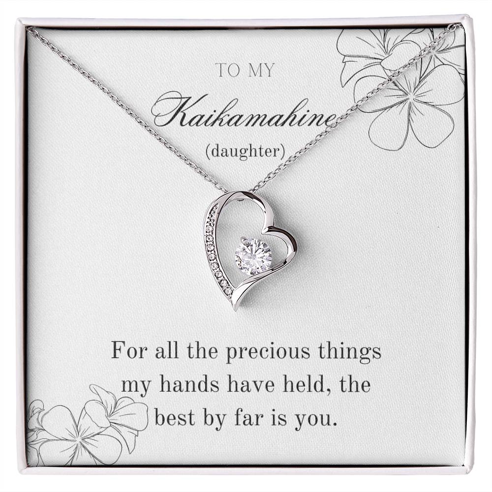 To my daughter, forever love necklace, daughter gift, Hawaii, Hawaiian word for daughter