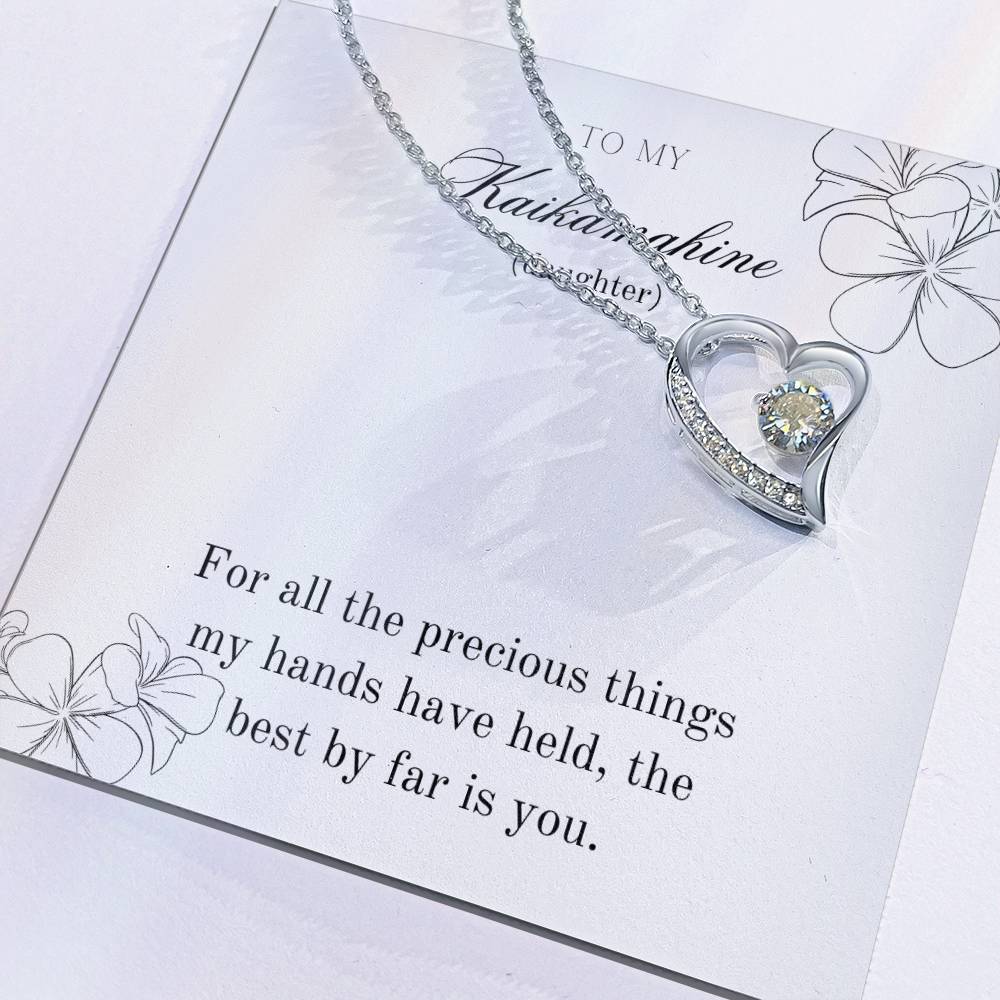 To my daughter, forever love necklace, daughter gift, Hawaii, Hawaiian word for daughter