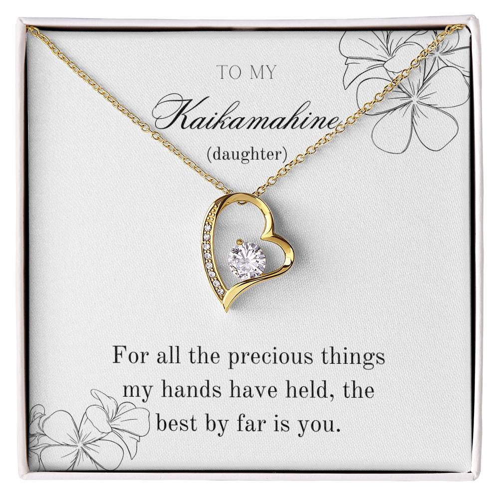 To my daughter, forever love necklace, daughter gift, Hawaii, Hawaiian word for daughter