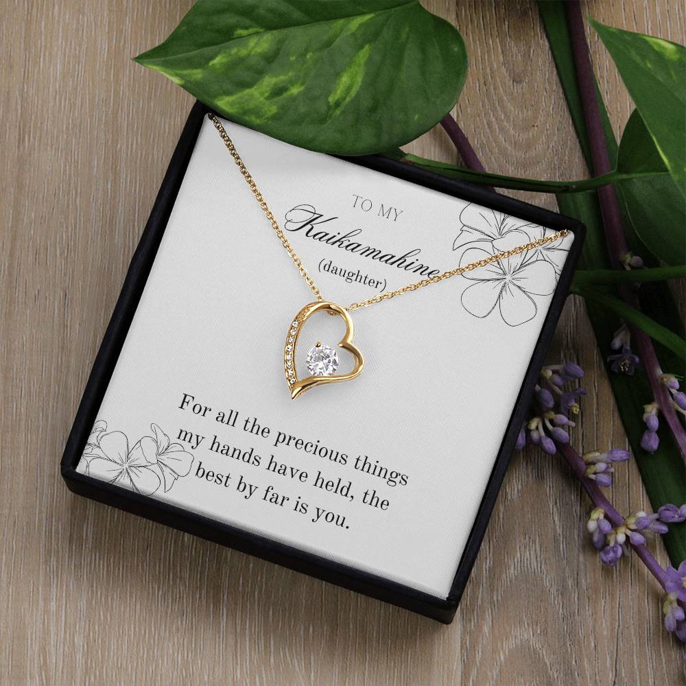 To my daughter, forever love necklace, daughter gift, Hawaii, Hawaiian word for daughter